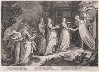 KG 02109
<br/>
De wijze maagden ontvangen door de bruidegom
<br/>
<em>Saenredam, Jan (ca. 1565/1566-1607)</em>